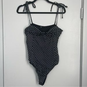 Zara Black & White Polka Dot Bodysuit